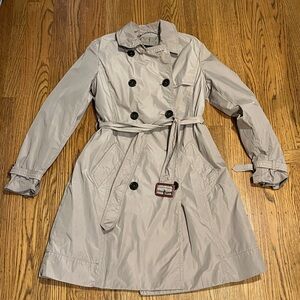 MaxMara Tan Double-Breasted Trench Coat